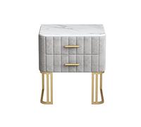 Table de chambre à coucher moderne lumière style luxe table de nuit minimaliste chambre à coucher cuir blanc design créatif casier table de chevet personnalisée (couleur : A 1) (A 2)