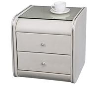 Table de chambre à coucher Table de chevet en verre Sac souple en cuir Simple Moderne Meubles de chambre à coucher Couleur personnalisée Large Mini Table de chevet en cuir