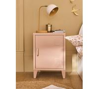 Table de chevet 1 porte en métal rose TU