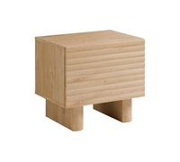 Vente-unique - Table de Chevet 1 Porte - MDF - Coloris : Naturel - LUDIMA