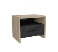 Table de chevet 1 tiroir Décor Chene Kronberg L 49 6 P 36 3 H 40 1 cm COLO