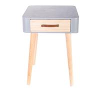 Table de Chevet 1 Tiroir Design "Missouri" 48cm Gris