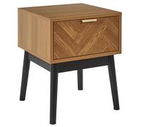 Table de Chevet 1 tiroir en Bois Collection Lumina Marron Bois