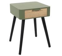 Table de chevet 1 tiroir en bois collection SHIREL vert kaki
