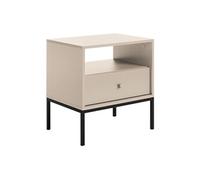 Vente-unique - Table de Chevet - 1 tiroir et 1 Niche - Beige - Bogdan