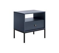 Vente-unique - Table de Chevet - 1 tiroir et 1 Niche - Bleu - Bogdan