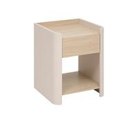 5five Table de chevet Roundy - 1 tiroir, 50 cm, ivoire