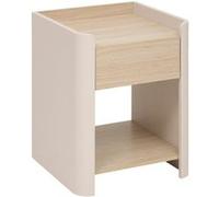 Table de chevet 1 tiroir Roundy 50 cm ivoire 5five