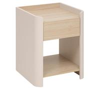 Table de chevet 1 tiroir Roundy 50 cm ivoire 5five