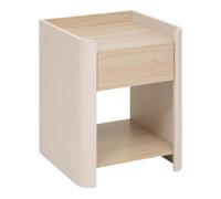 5five Table de chevet Roundy - 1 tiroir, 50 cm, ivoire