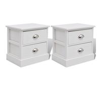Table De Chevet 2 Pcs Blanc
