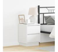 Table de chevet - 2 pcs - Blanc - 4 tiroirs - LED intégrées - Montage facile