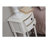 Table de chevet 2 tiroirs Agathe en kit - Amadeus - Blanc - Bois