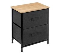 Paris Prix Table de chevet 5 five simply smart – 2 tiroirs métal gris