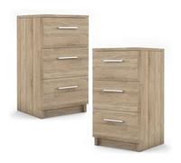 Vicco Table de Chevet, Sonoma, 38 x 66 cm Set de 2