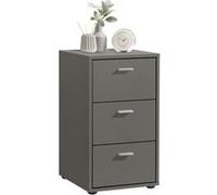 Table de Chevet 3 Tiroirs Design "Gania" 62cm Gris Gris G