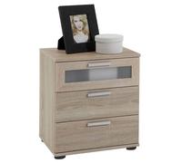 Table de Chevet 3 Tiroirs Design "Vyza" 53cm Chêne