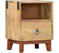 Vidaxl Table De Chevet 40 X 30 X 52 Cm Bois De Manguier Massif Brut