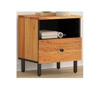 vidaXL Table de Chevet, Armoire de Lit avec Tiroir et Compartiment, Table de Nuit avec Pieds, Armoire de Nuit, Moderne, Bois d'Acacia Massif