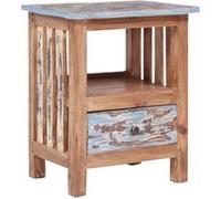 Table de Chevet Armoire de Lit Rangement Chambre Bois d'Acajou Massif vidaXL