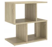 Table De Chevet 50x30x51,5 Cm Chêne Sonoma Compartiments Ouverts Table De Chevet Élégante Et Marron