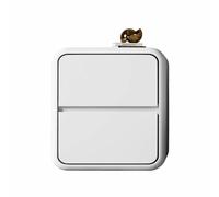 Table de Chevet à Deux tiroirs de Couleur crème avec Texture rembourrée Rangement Compact pour Petites Chambres, idéal pour Organiser Votre Chambre à Coucher(White,(14x16x19in))