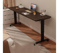 Table de chevet à roulettes réglable en hauteur - Bureau croisé mobile adapté à un usage domestique, design confortable et polyvalent, parfait pour les lits King Size.