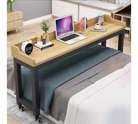 Table de chevet à roulettes réglable pour ordinateur portable, plateau de petit-déjeuner avec roulettes, station de travail de chevet, support de lecture pour la maison et le bureau, 200 x 40 cm