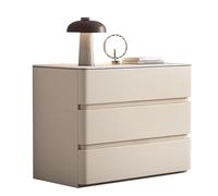 Table de Chevet à Trois Niveaux, Table d'appoint, Table Basse à Trois tiroirs, Meuble de Rangement Contemporain adapté aux Chambres à Coucher, Salons ou couloirs.(A,70CM(27.56IN))