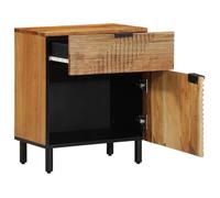 Table de chevet - Acacia massif - 1 tiroir - 2 compartiments - 50x33x60 cm