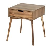 Table de chevet Acina, en bois d'Acacias avec 1 tiroir