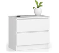 Commode k60 blanche 60 cm 2 tiroirs façade blanche 60x40x55 cm