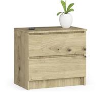 Table de chevet AKORD K60 Chêne Artisan 60 cm 2 tiroirs façade Chêne Artisan 60x40x55 cm