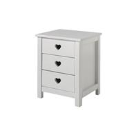 Table de Chevet AMORI Blanche avec tiroirs - Fermeture Flexible et Finition élégante pour Une Touche Romantique