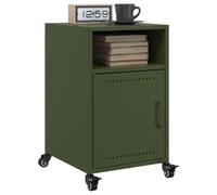 vidaXL Tables de chevet 2 pcs 846725 – Acier vert olive – 36x39x59 cm