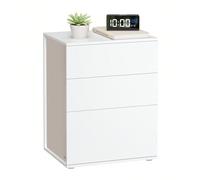 Table de Chevet, Assemblage sans Outils, Table d'Appoint, Tiroirs, Moderne, Chambre, Salon, 35 x 45 x 58,7 cm, Blanc Mat et Beige Cappuccino À propos de cet article[ULTRA-RAPIDE, SANS OUTILS]Le montag