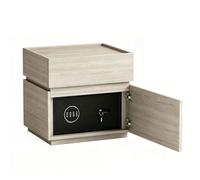Table de Chevet avec Coffre-Fort Caché Deux Méthodes de Déverrouillage | Panneau en Bois Massif Multicouche Table de Nuit avec Tiroirs et Poignées Encastrées pour Chambre, Salon(E,50x40x49cm)