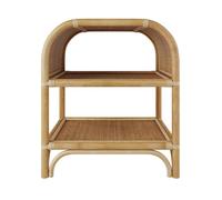 Table de chevet avec étagères en rotin - Gaspy - Rendez-Vous Déco