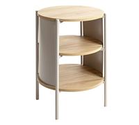Table de Chevet Avec Étagères "Morphee" 60cm Gris & Naturel