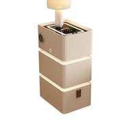 Table de chevet avec haut-parleur Bluetooth et chargement sans fil, design LED ultra fin, table d'appoint avec serrure à combinaison