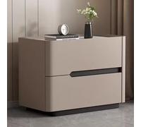 Table de chevet avec rail coulissant silencieux, double tiroir de rangement, plateau de roche de bureau, aucune installation nécessaire, kaki 40 cm