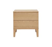 Table de chevet avec rangements 2 tiroirs scandinave bois clair chêne FREDDY