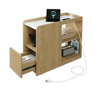 Table de chevet avec station de charge - LUNSY - Station de charge intégrée - Prises secteur 125 V/12 A