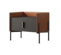 Table de chevet avec tiroir, design moderne au sol, pieds robustes, table d'appoint peu encombrante, idéale pour la chambre à coucher