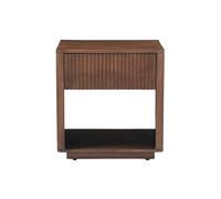Table de chevet avec tiroir en bois foncé manguier massif ALDA