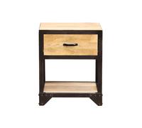 Table de chevet avec tiroir industrielle en bois manguier massif INDUSTRIA