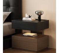 Table de Chevet avec Tiroir Table Chevet Moderne avec étagère Ouverte Petit Meuble en Bois pour Chambre à Coucher Salon ou Dressing(Brown,30x38x50cm)