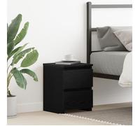 Table de chevet avec tiroirs en chêne noir 30x30x40 cm