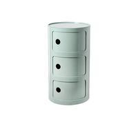 Table de chevet avec tiroirs et porte coulissante - Table de chevet moderne en plastique pour chambre à coucher