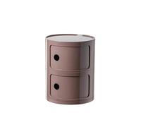 Table de chevet avec tiroirs et porte coulissante - Table de chevet moderne en plastique pour chambre à coucher